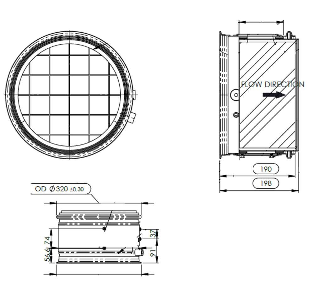 Dinex Diesel Particulate Filter DPF | Cummins | 2072898X, 2072898XS, 4394227, 4394227NX, 4394227RX, 5579369, 5579369NX, 5579369RX, A054M203, A064B957, C0324SA