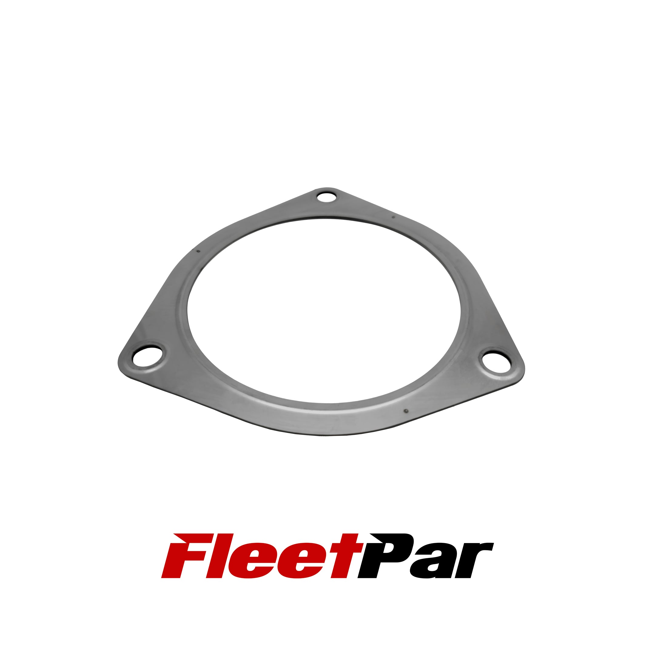 This photo shows the side view of the Isuzu 3-Hole Stamped Metal Gasket, emphasizing its thickness and durability.