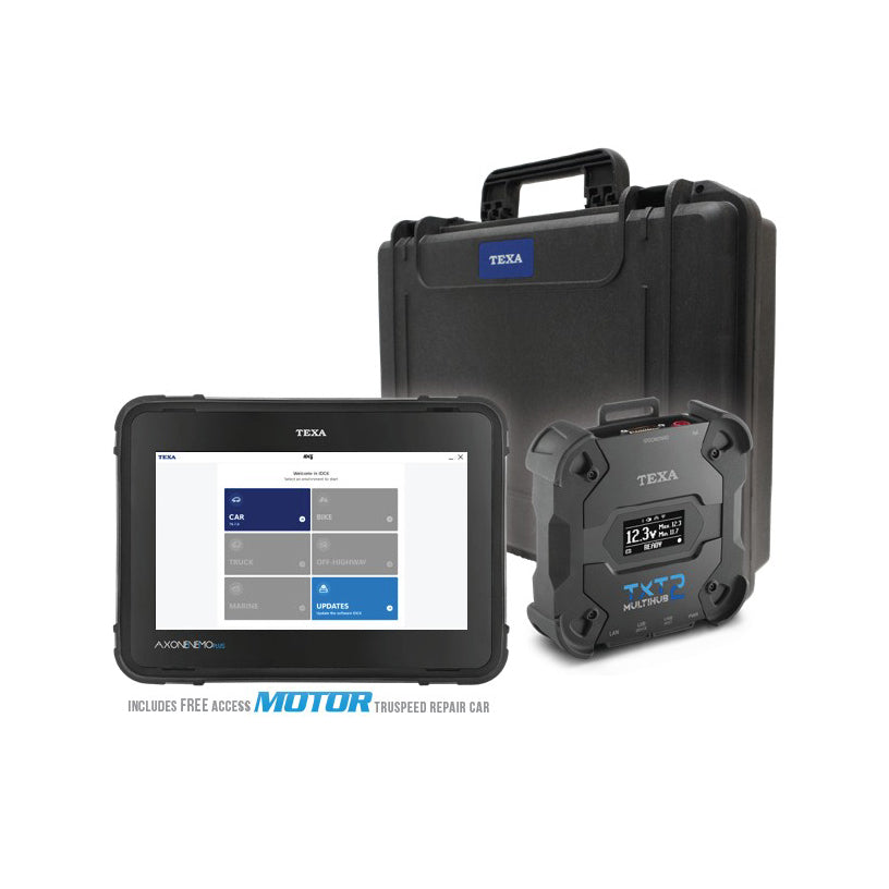 TEXA Axone Nemo PLUS tablet and Multihub 2 with secure case – complete diagnostic kit for Car industry with IDC6 software