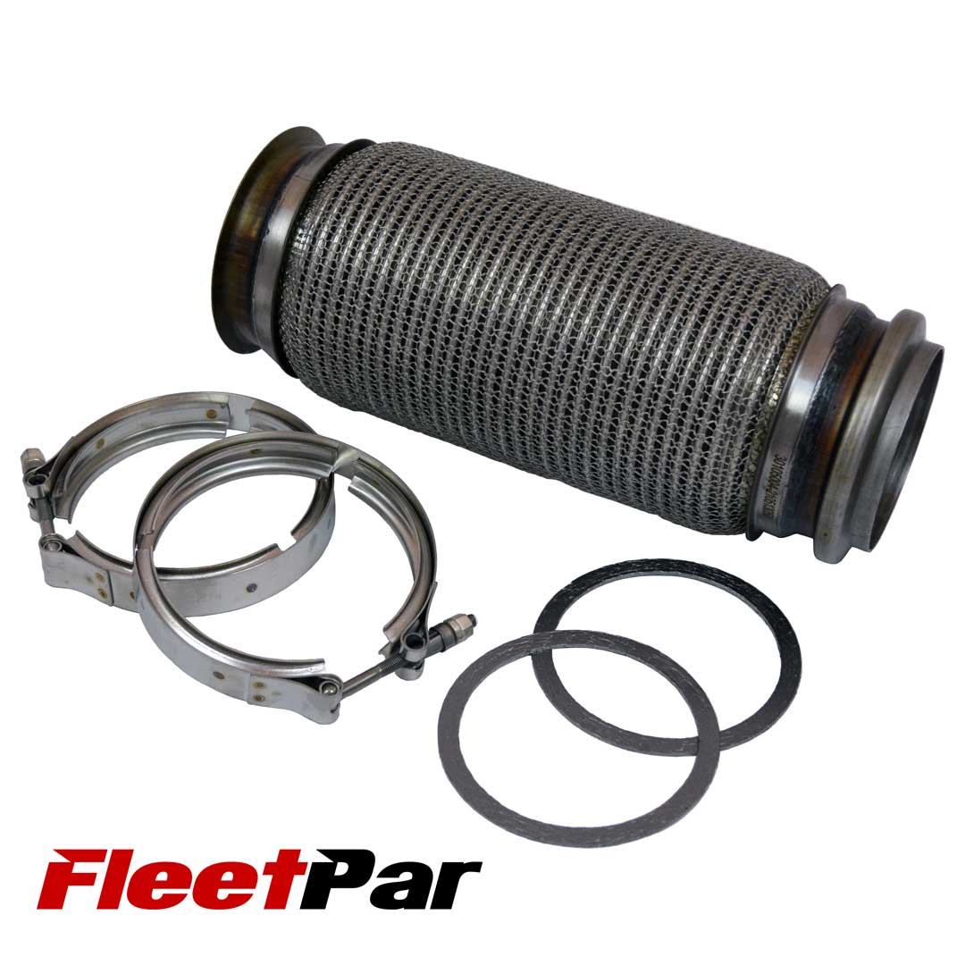 Exhaust Bellow Kit | Peterbilt/Kenworth | Fits Cummins ISX, ISX 11.9, 15.0, Paccar PX-9, MX, MX-13 | 4in.Inlet and Outlet x 12.6in. OAL BLW | EBKW11865, M663541, M664111