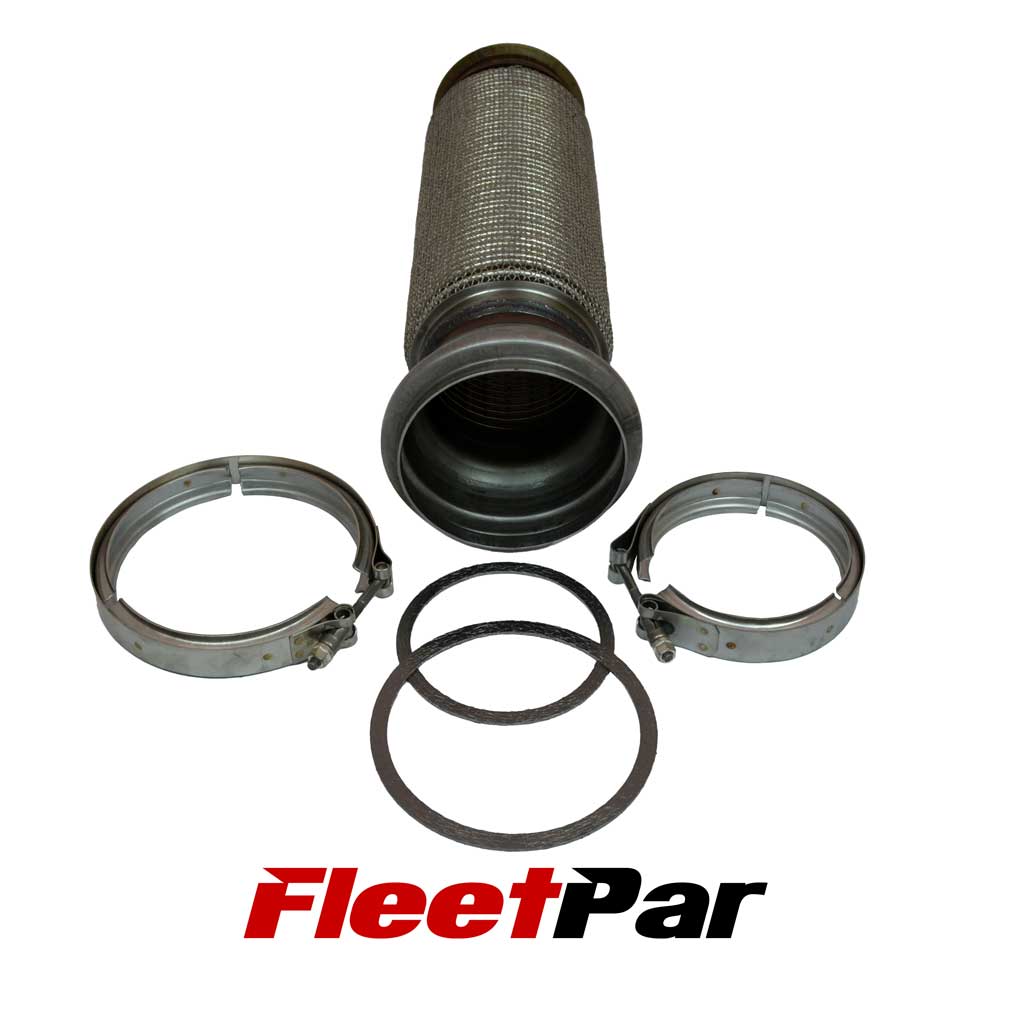 Exhaust Bellow Kit |Volvo/Mack | Fits Cummins ISX 15.0, Mack MP8, Volvo D13, VNL 670 Gen 2 (2003-2019) | 4in. Inlet / 5in. Outlet x 17.7in. OAL BLW | 21428534, 21959393, 22307701