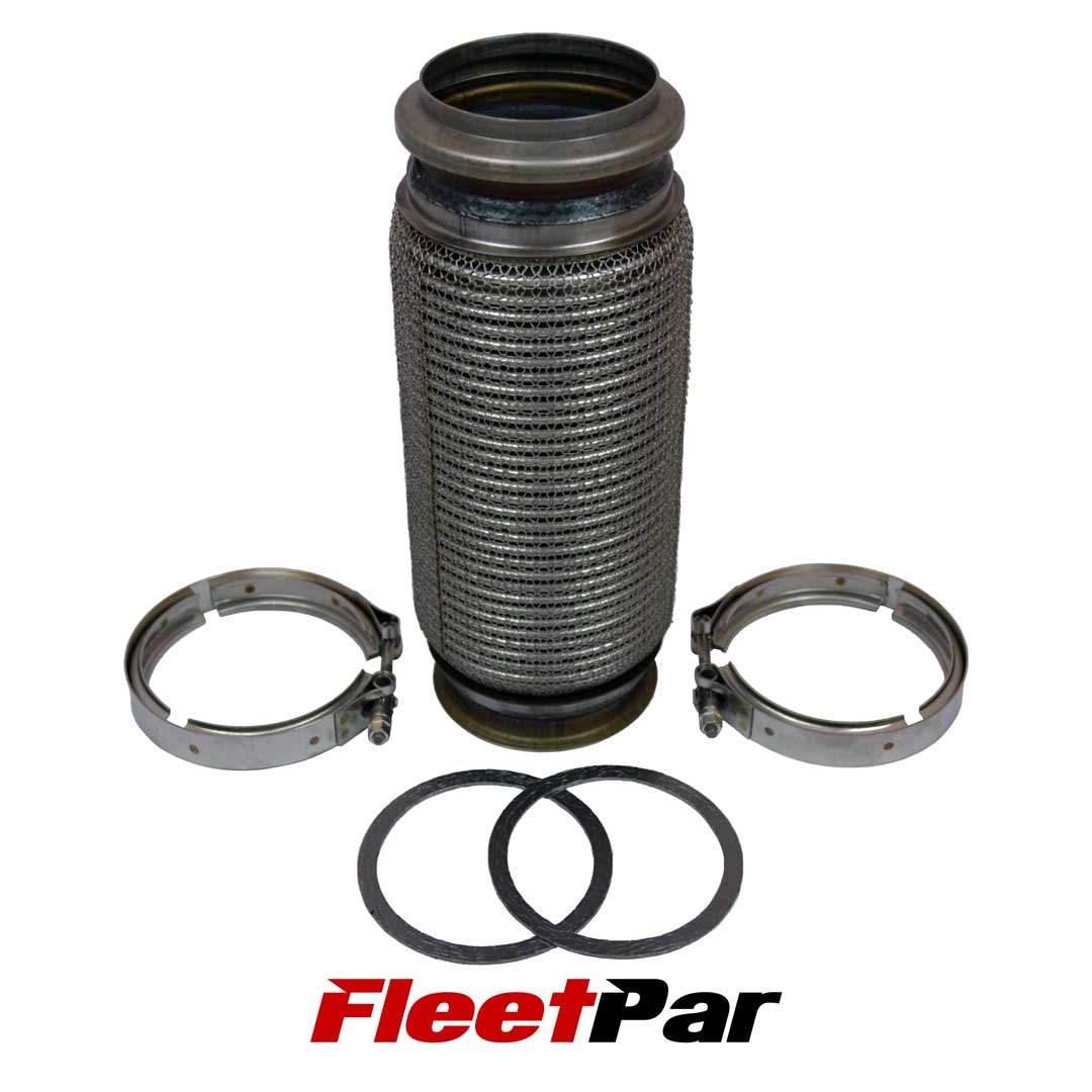 Exhaust Bellow Kit | Peterbilt/Kenworth | Fits Cummins ISX, ISX 11.9, 15.0, Paccar PX-9, MX, MX-13 | 4in.Inlet and Outlet x 12.6in. OAL BLW | EBKW11865, M663541, M664111