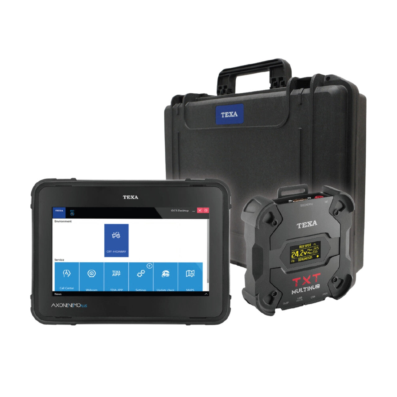 Photo of Texa Axone Nemo Plus, TXT Mulithub, and Secure Case